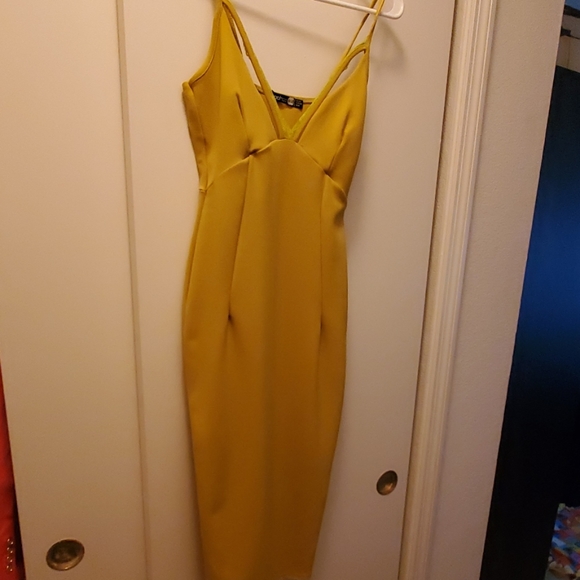 sexy mustard dress